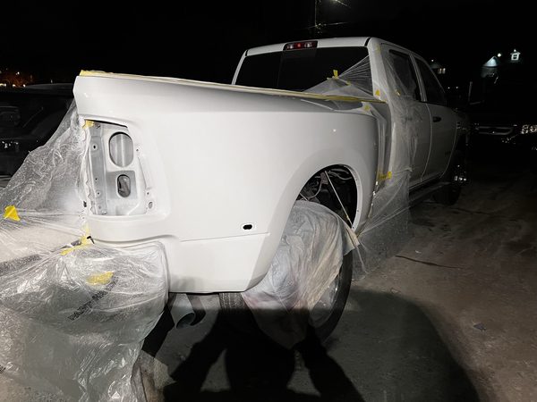 Dually bed, repaired and painted